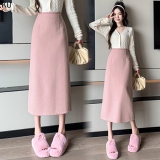 Chân Váy Len Dài Qua Gối Dáng Chữ a Lưng Cao Thời Trang Mùa Đông 2023 Phong Cách Mới Cho Nữ