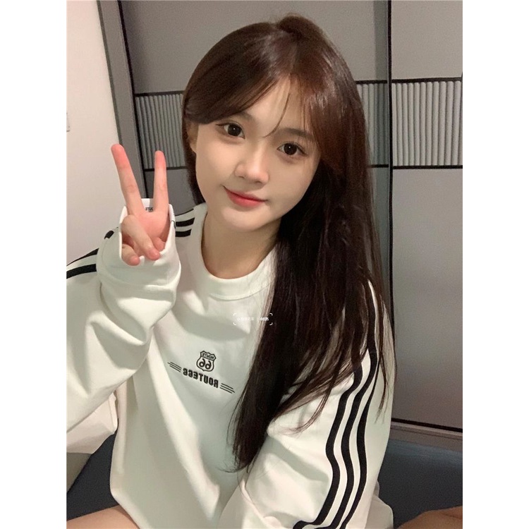 Áo sweater ROUTEGG tay phối unisex nam nữ form rộng chất nỉ dày dặn siêu cute