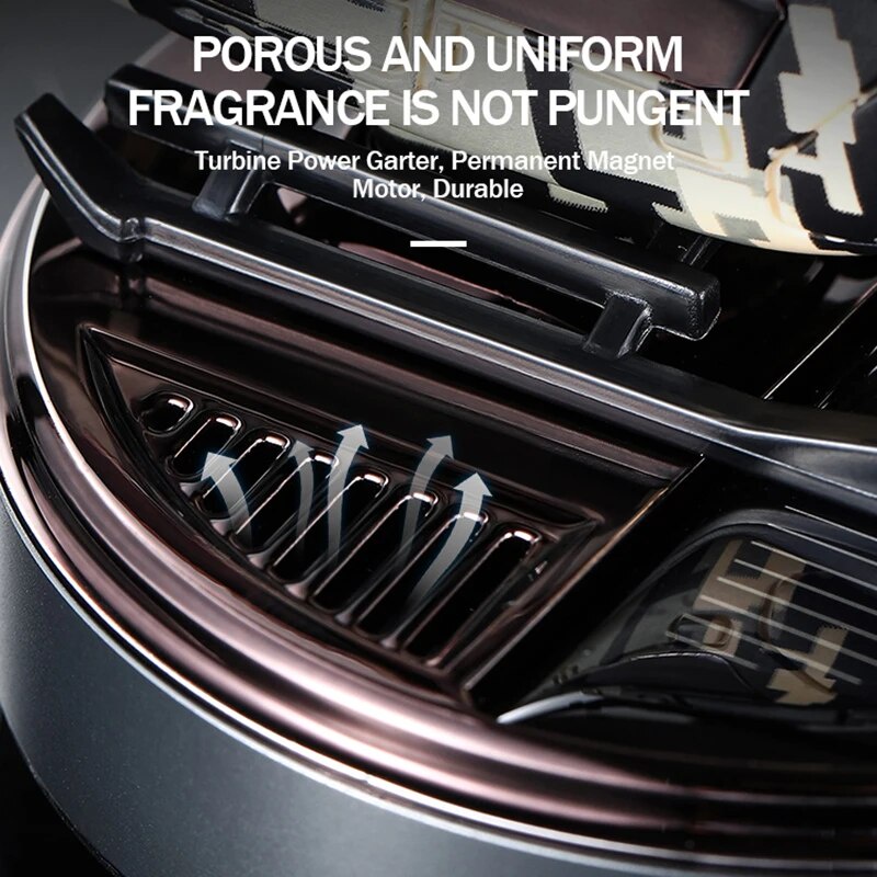 Máy Khuếch Tán Không Khí Xe Hơi Sử Dụng Năng Lượng Mặt Trời Tự Động Xoay Họa Tiết Rằn Ri Lâu Phai