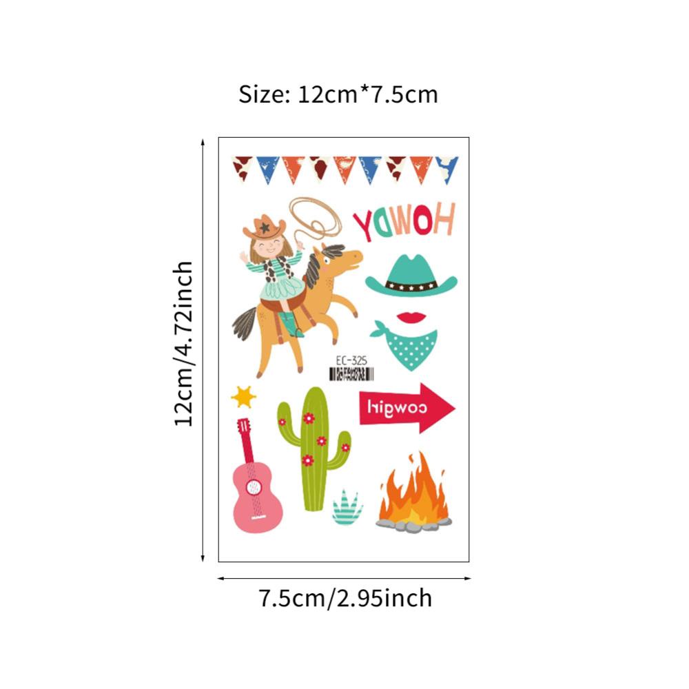 Sms Hình Xăm Dán Chống Thấm Nước Hình Cao Bồi Dễ Thương Cho Bé c9f4