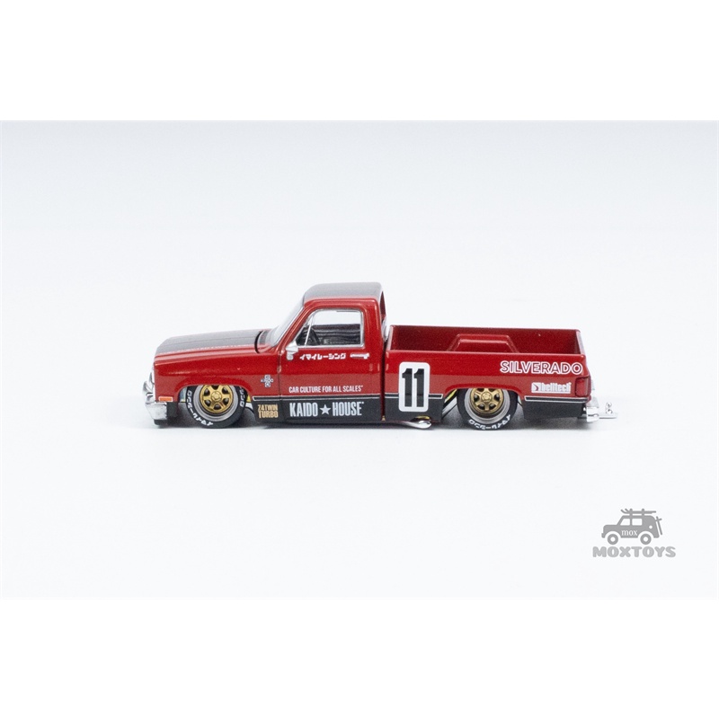 Kaido Mô Hình Xe Tải mini gt 1: 64 silverado pickup truck kaido v1 Màu Đỏ #11 Mô Hình Xe Hơi Trang Trí Độc Đáo