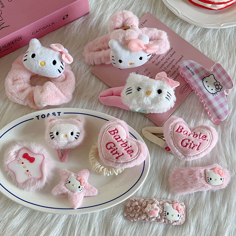Kẹp Tóc Hình Mèo Hoạt Hình Màu Hồng Dễ Thương Cho Nữ