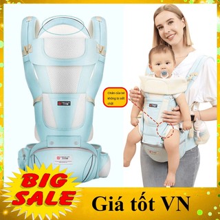 Địu sơ sinh chất lượng cao phù hợp cho bé từ 0-24 tháng tuổi được bế ngang, địu đeo vai trước và sau