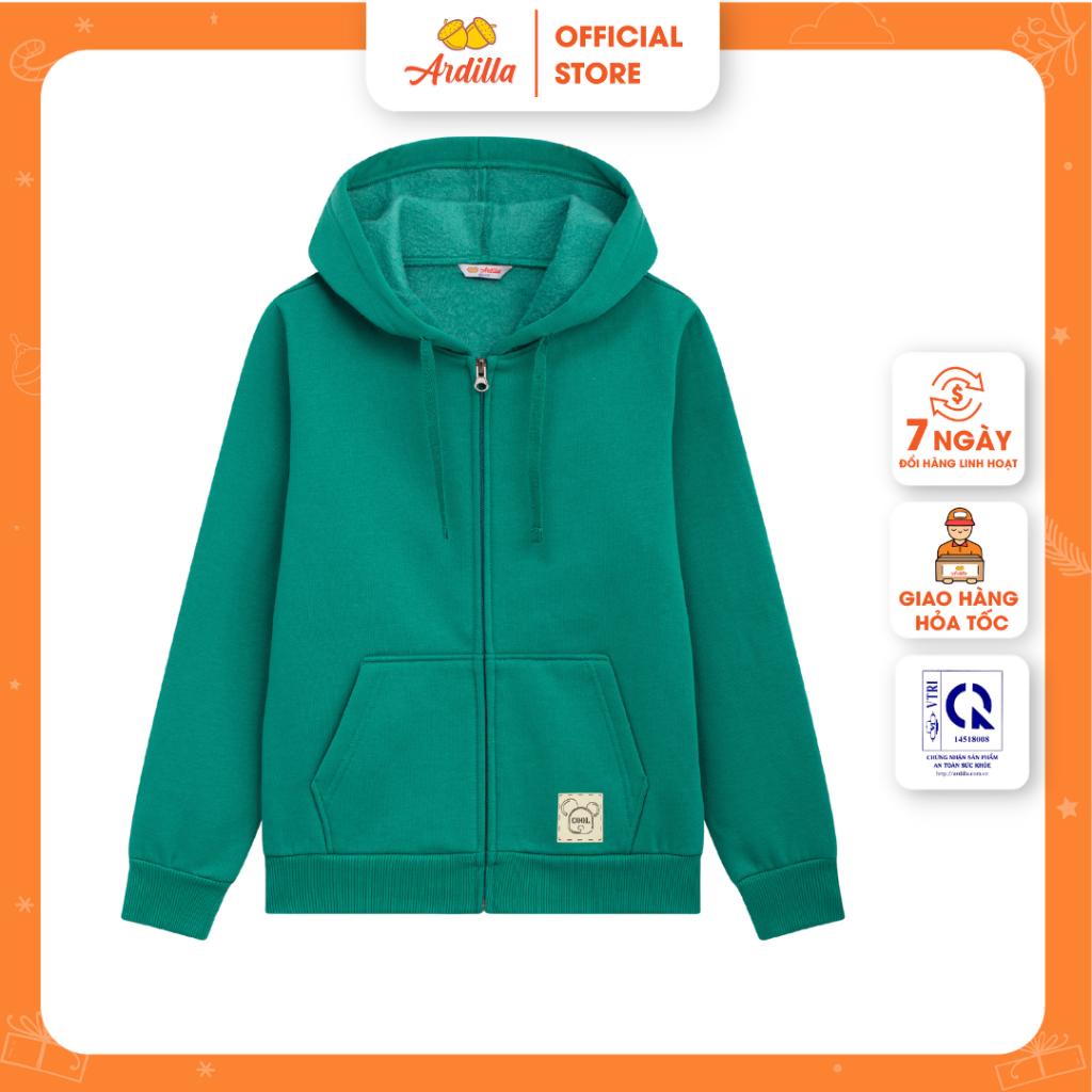 Áo Khoác nỉ dáng Hoddie Bé Gái ARDILLA Thiết Kế Cá Tính, Chất Liệu Nỉ Dày Dặn Giữ Ấm Tốt, Cho Bé 6-10T KC8605
