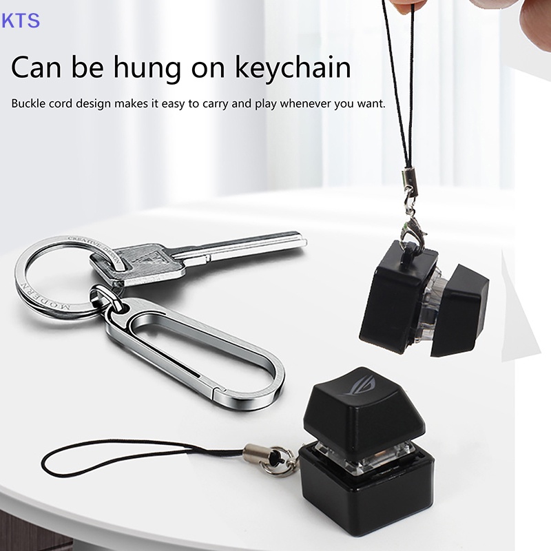 Kts Mặt Vòng cổ Hình Phím Cơ + 1 Nút Đèn led muyu deion Giảm Căng Thẳng