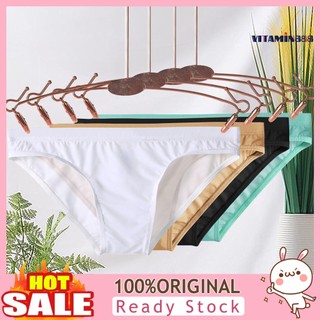 [via] Quần Lót Lụa Lạnh Mềm Mại Lưng Thấp Co Giãn Thoáng Khí Thoải Mái Quyến Rũ Cho Nam Cuộc Sống Hàng Ngày