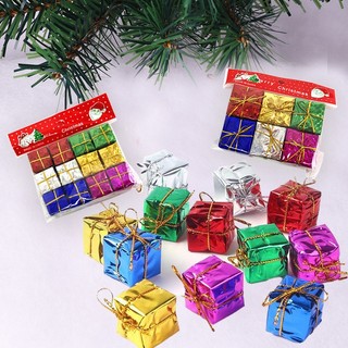 Set 12 hộp quà xốp mini trang trí cây thông noel