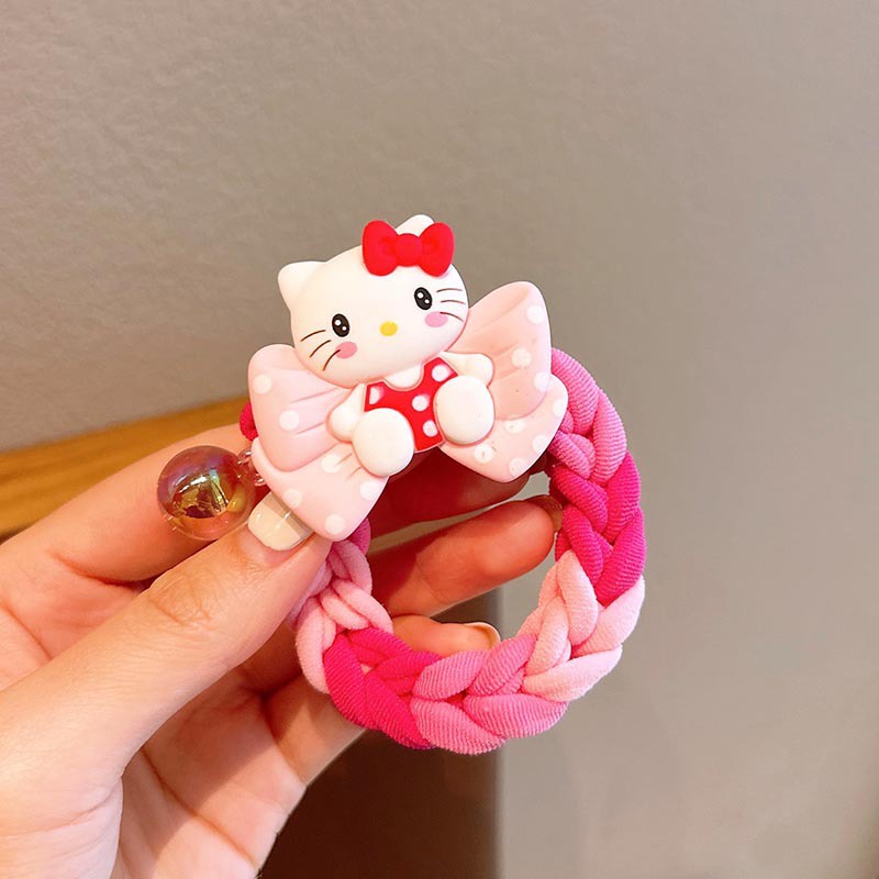 Mới Dây Cột Tóc Cao Su Họa Tiết Hoạt Hình Phong Cách Hàn Quốc Cho Bé Gái