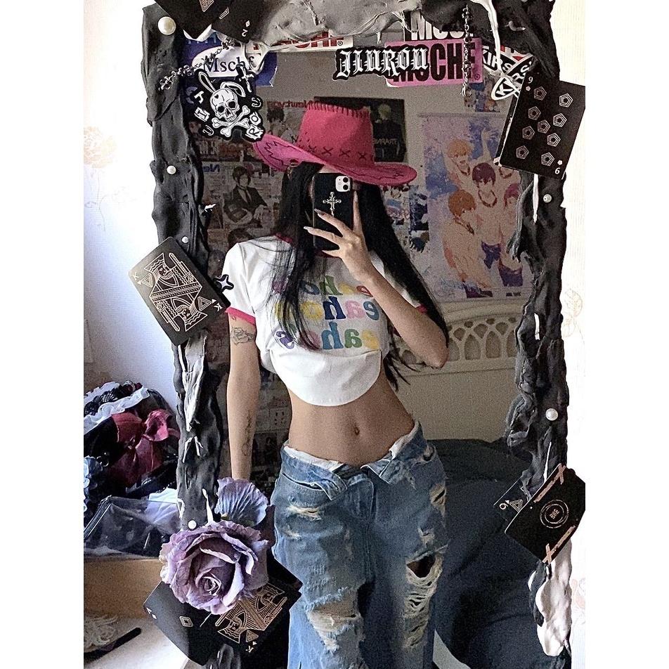 Quần jeans Nữ Dài Lưng Cao Ống Rộng Thời Trang