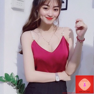 Áo 2 dây phi lụa chuoi Ngọc (bảng màu phía sau )