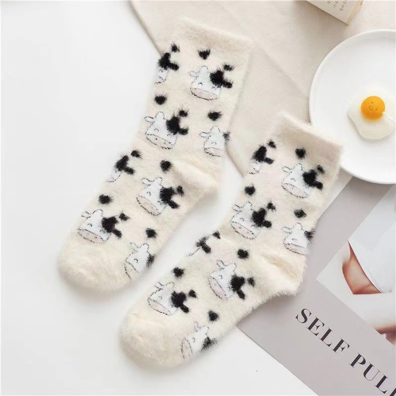 Dễ Thương Vớ Ngủ Dày Giữ Ấm Họa Tiết Hoạt Hình Đáng Yêu Thời Trang Thu Đông