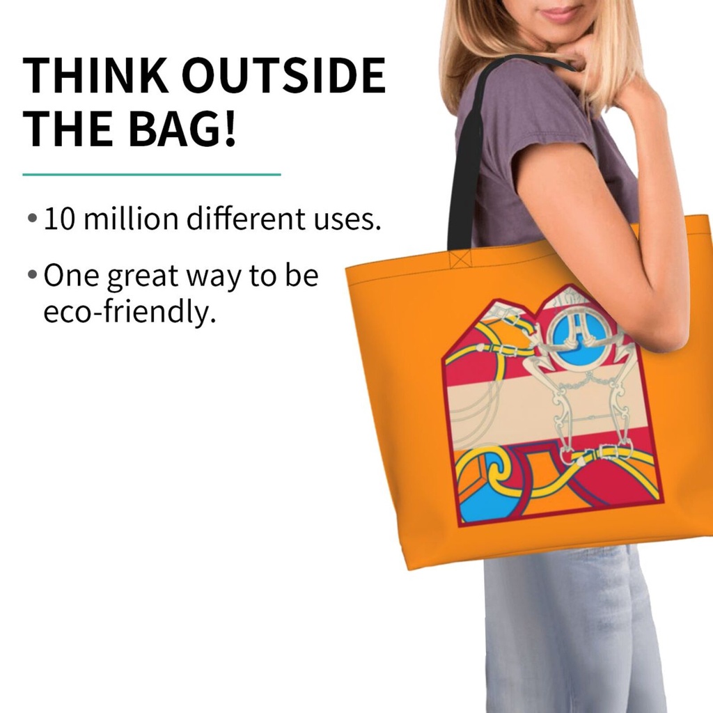 Herme Túi Mua Sắm Đeo Vai Chất Liệu polyester