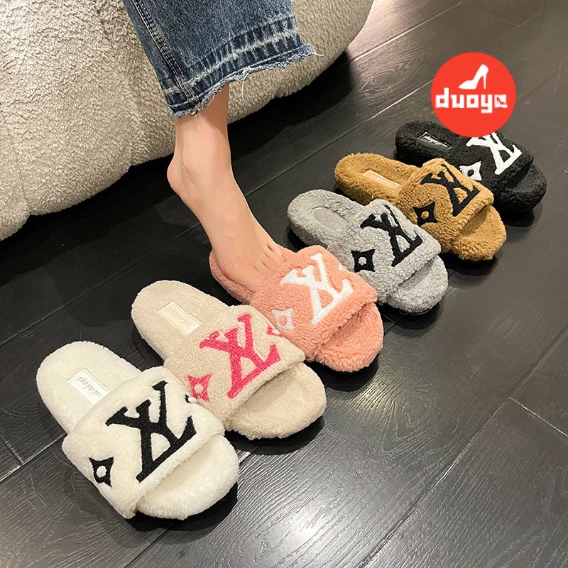 Duooya Dép Lông Cừu Đế Dày Thời Trang Xuân Thu Cho Nữ