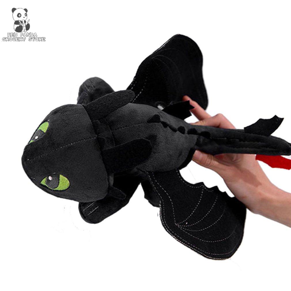 [RED PANDA]. 35cm Toothless light Fury How to Train Your Dragon 3 Toys Anime Figure Toys