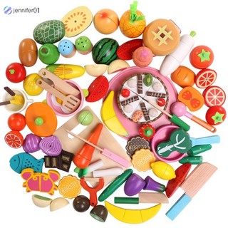 Jen bộ đồ chơi cắt trái cây bằng gỗ có nam châm cho bé