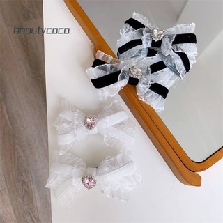beautycoco🍊1 Kẹp Tóc Nơ Ren Cho Nữ