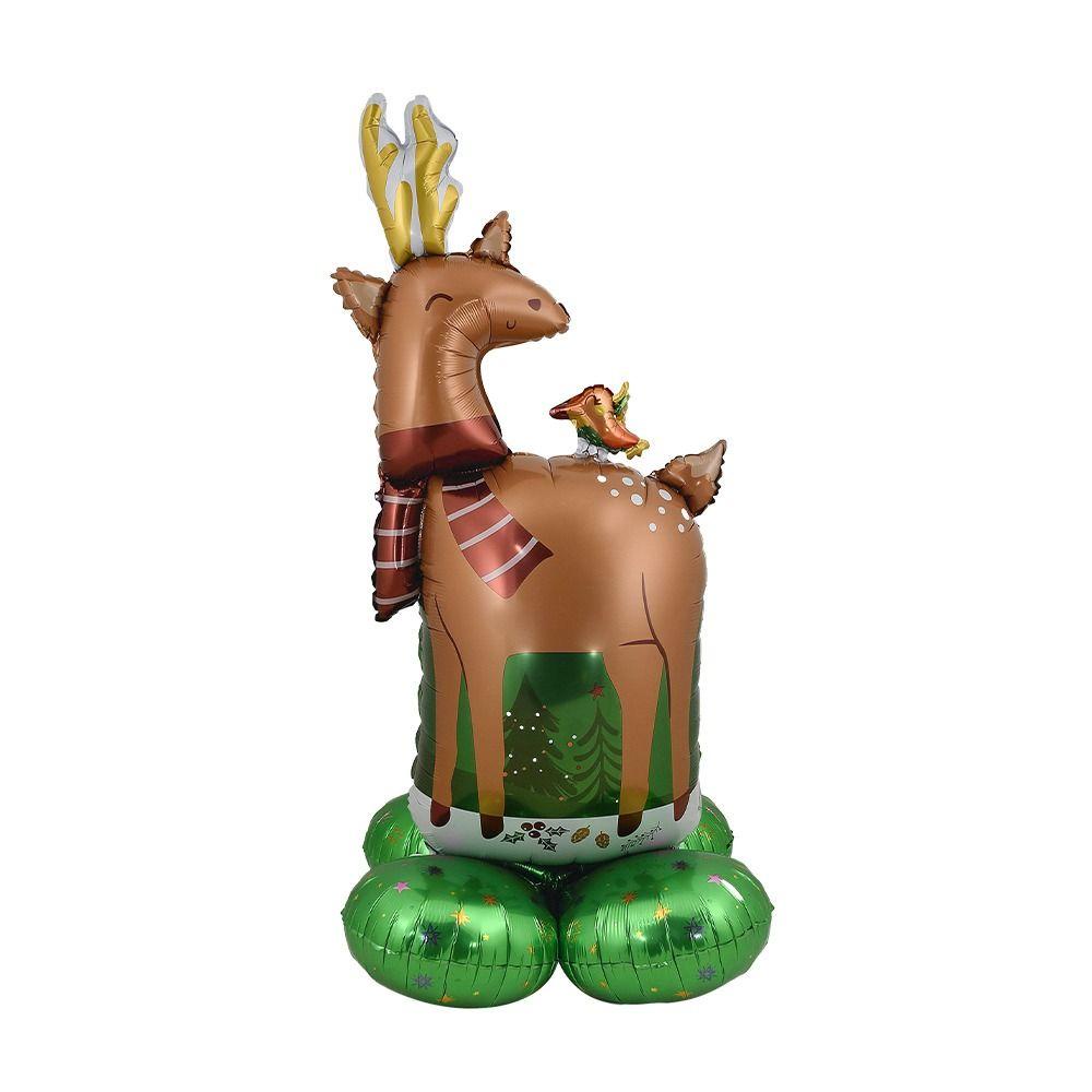 Muvako Bong Bóng Lá Nhôm Hình Ông Già Noel Hoạt Hình Lớn Trang Trí Tiệc Giáng Sinh / Đồ Chơi Trẻ Em Đứng Không Khí Trong Nhà / Tiệc Tùng