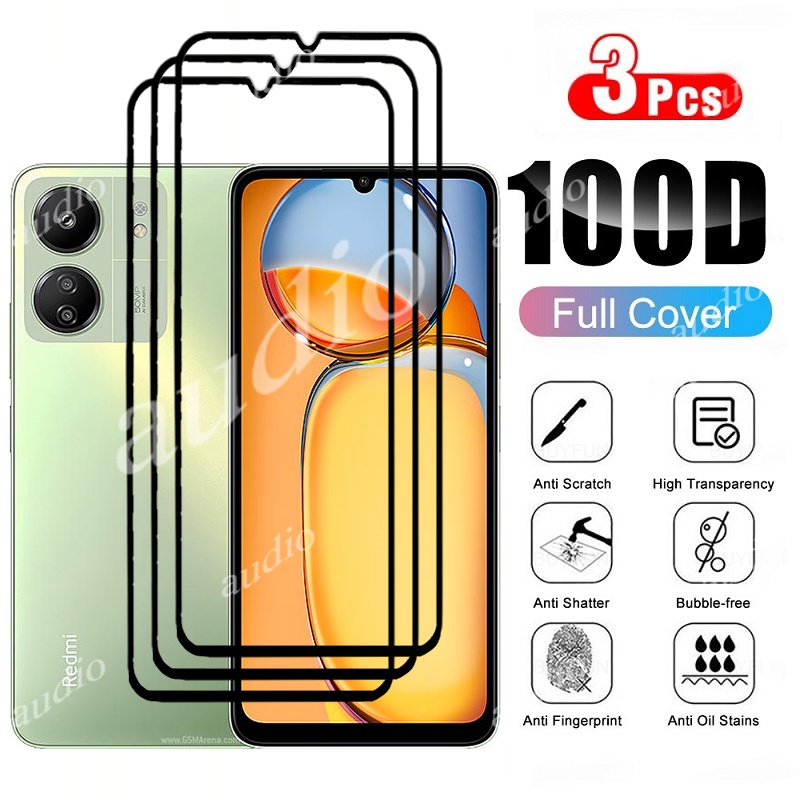 3 Kính Cường Lực Bảo Vệ Màn Hình Điện Thoại redmi 13c 4g 2023 redmi 13 c 13c c13 redmi13c 4g 9h hd