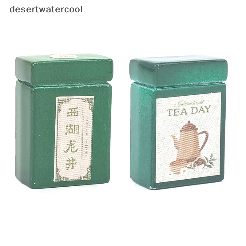 Hộp Trà Xanh Mini Tỉ Lệ 1 / 12 Trang Trí Nhà Búp Bê