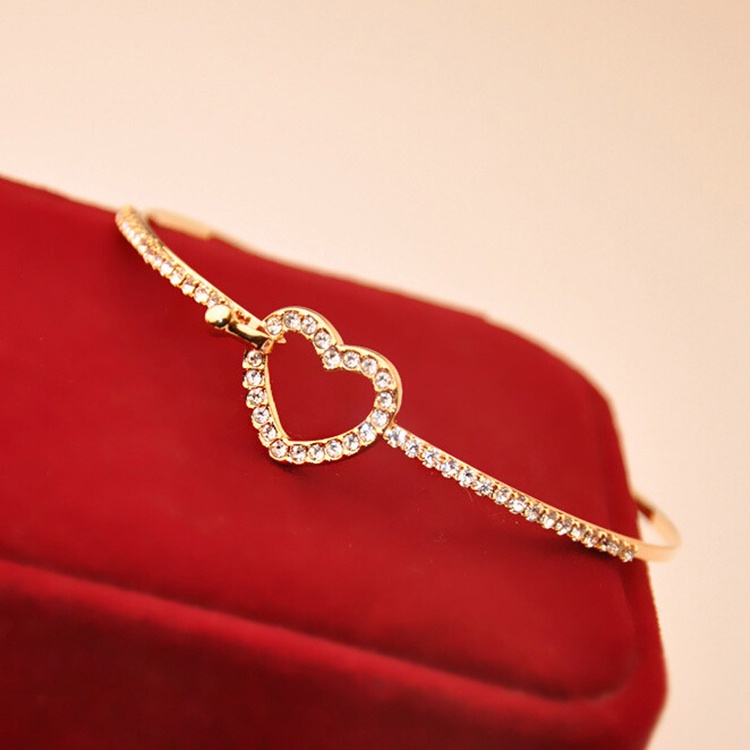 Niceme Vòng Tay pandora Bạc 925 Hình Trái Tim Đính Đá Lấp Lánh Có Thể Điều Chỉnh