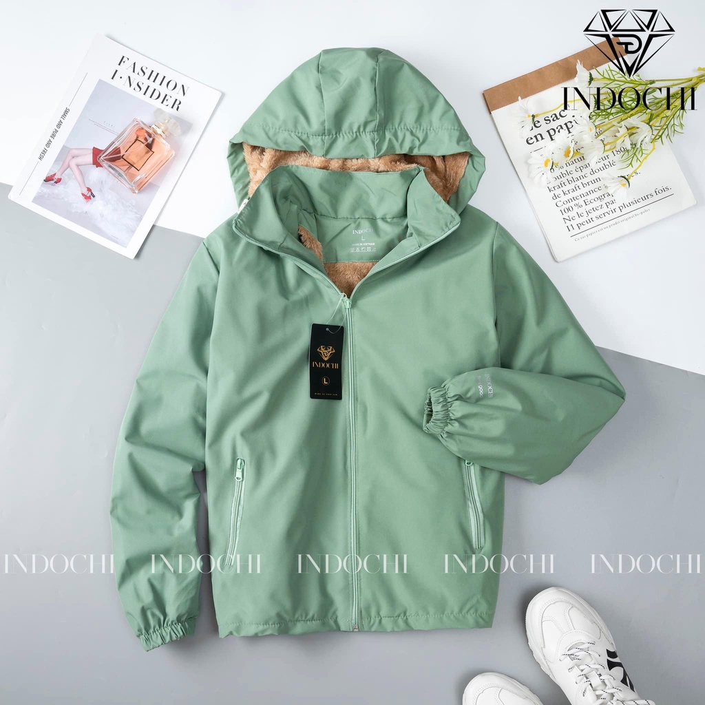 Áo Khoác Gió Lót Lông Nữ Cao Cấp Indochi - Áo Lót Lông Dày Dặn, Ấm Áp Cho Mùa Đông