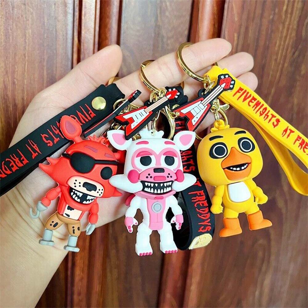 5-Piece Mutant Animal Funny Terror Toy Bear Keychain Freddy Foxy Children's Christmas Gift