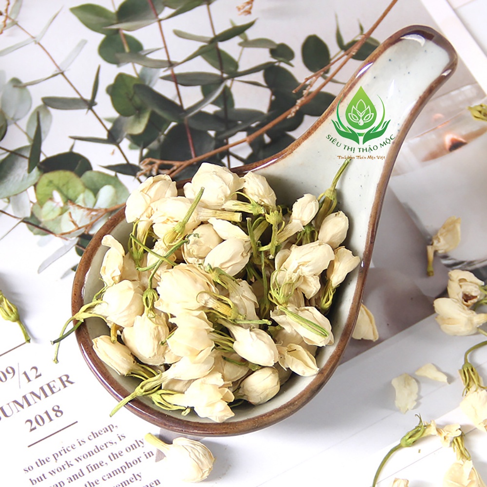 Trà Hoa Nhài  100gr Sấy Khô Nguyên Bông Trắng Đẹp