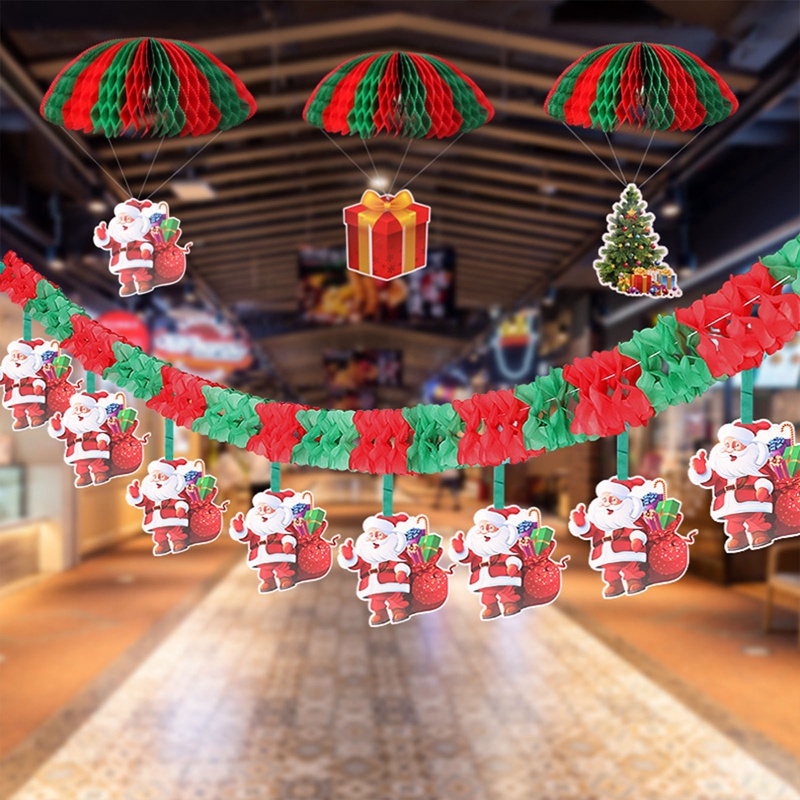 Dây Treo Trang Trí Giáng Sinh Hình Ông Già Noel / Ông Già Nô En / Người Lễ Hội / Tua Rua Mới