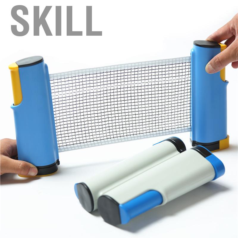 Skill Retractable Table Tennis Net Rack Fashionable Safe Wavy Edge Portable Pong Ball for Gym School