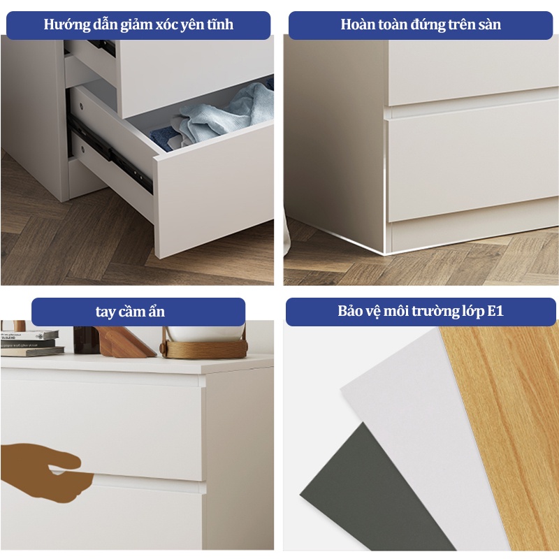 COCO Tủ gỗ đa năng tủ ngăn kéo gỗ tủ đa năng 3/4/5 ngăn kéo Tủ bảo quả