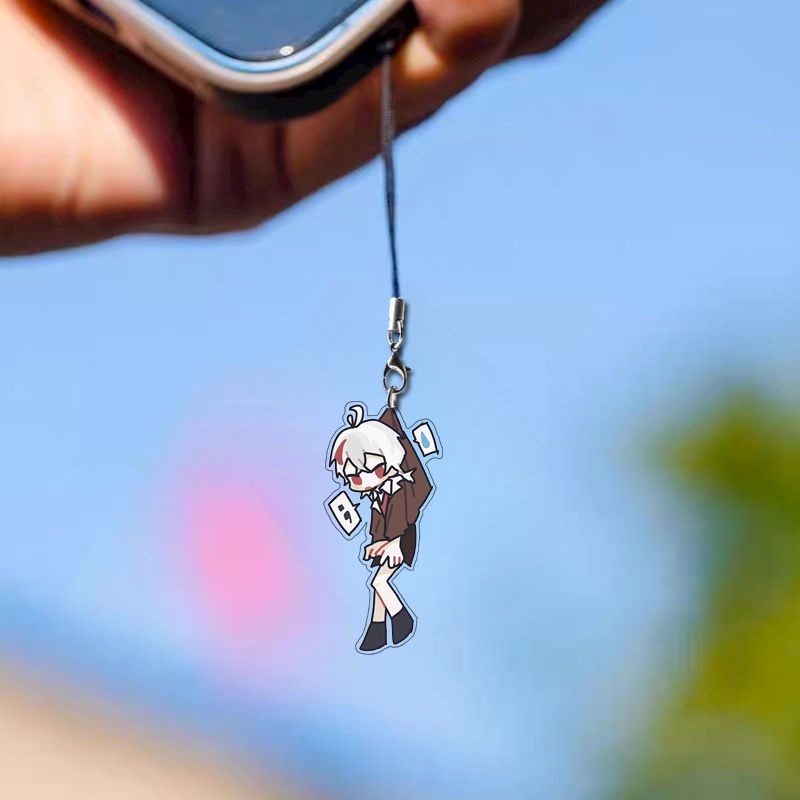 Dây treo điện thoại in hình GENSHIN IMPACT mica acrylic dây móc khóa tiện lợi xinh xắn