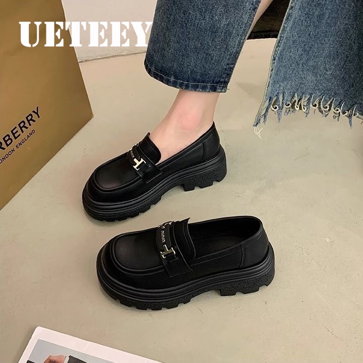 UETEEY  giày búp bê Mary Jane Lolita Đế da mềm đế êm thời trang Nhẹ nhàng Thời thượng Đàn hồi Độc đáo Độ bền cao FLF23B0SA2 47Z231122