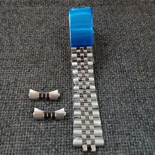 Dây đồng hồ 5 hạt inox đúc đặc, khóa 1 gập logo cao cấp, size 20mm, tặng kèm chốt - D2106