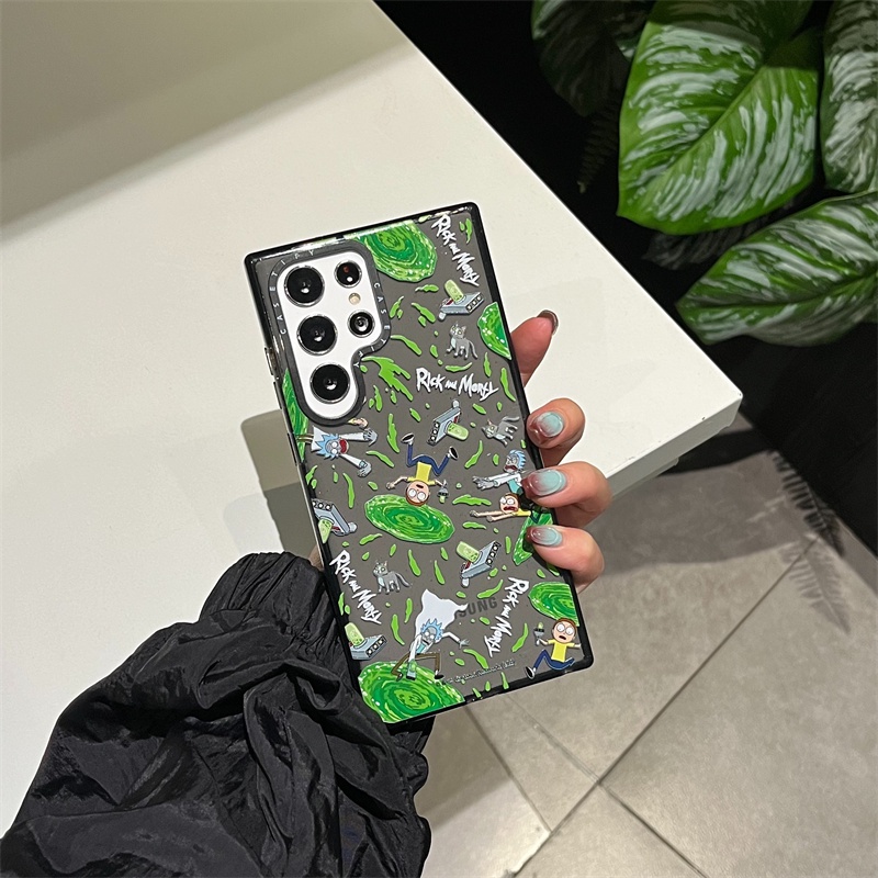 Casetifg Ốp Điện Thoại Silicon tpu Mềm Hình Hoạt Hình rick Lấp Lánh Chống Sốc Cho samsung galaxy s23 plus s22 s23 ultra