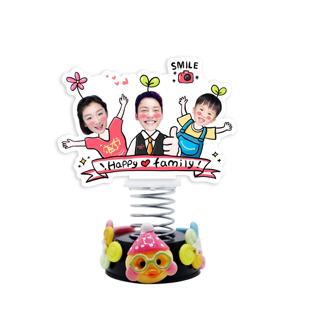 Standee lò xo lắc lư đáng yêu trong suốt đế dính trang trí in theo yêu cầu chibi