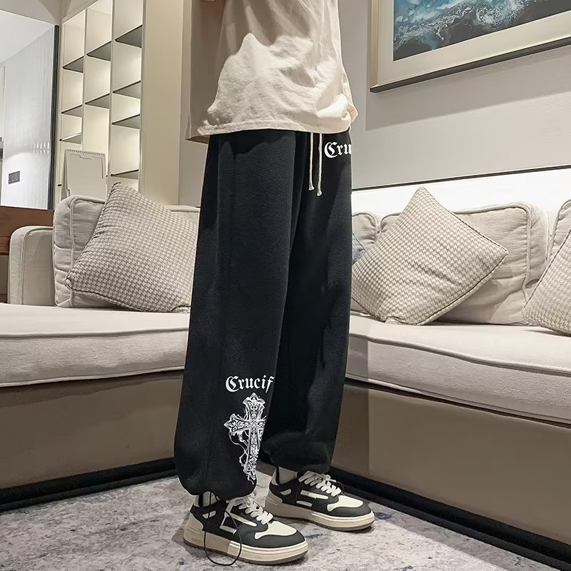 Quần Thể Thao Ống Đứng In Chữ Phong Cách hip hop Đường Phố Mỹ Cỡ m-5xl Thời Trang Mùa Thu Cho Nam