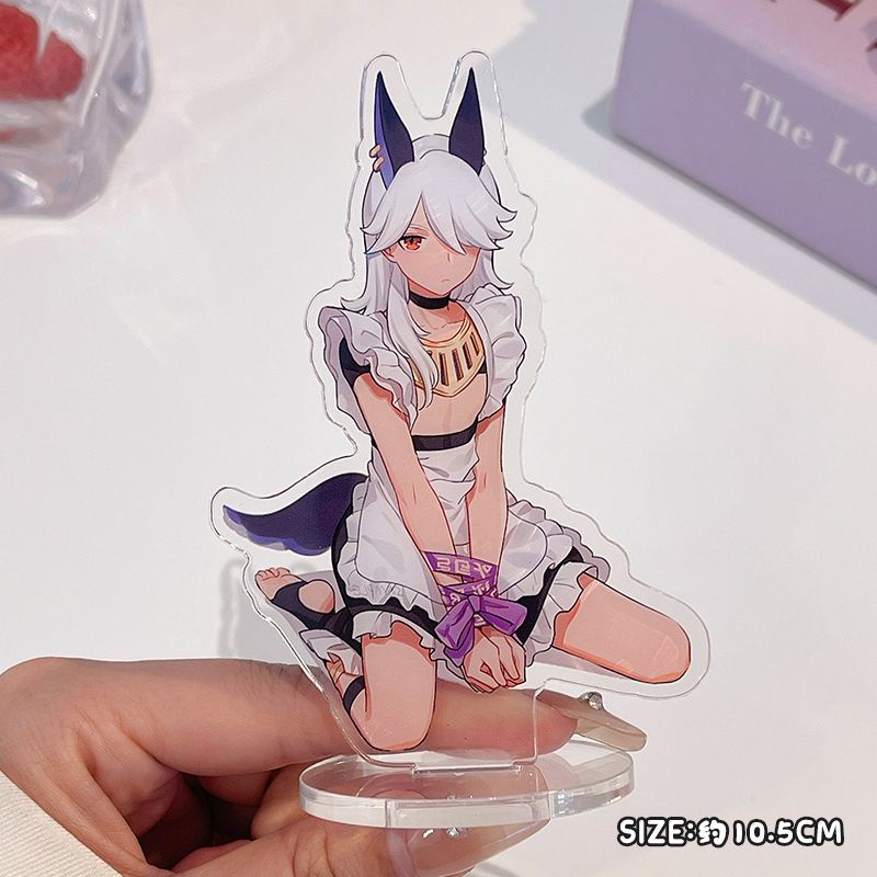 Mô hình Standee Genshin Impact Standing Anime Tighnari CYNO decor góc học tập để bàn làm việc cao 15cm