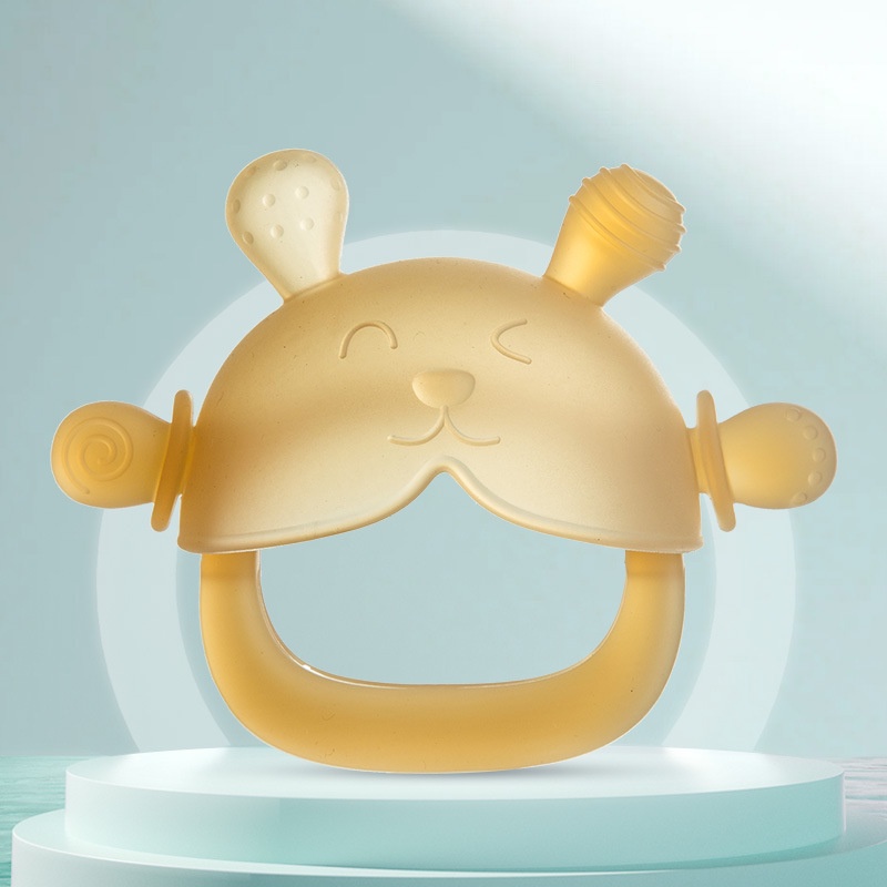 Que Mài Đồ Chơi Cho Bé 0-3 Tuổi Bằng silicone Chống Kẹt Tay Kèm Nấm