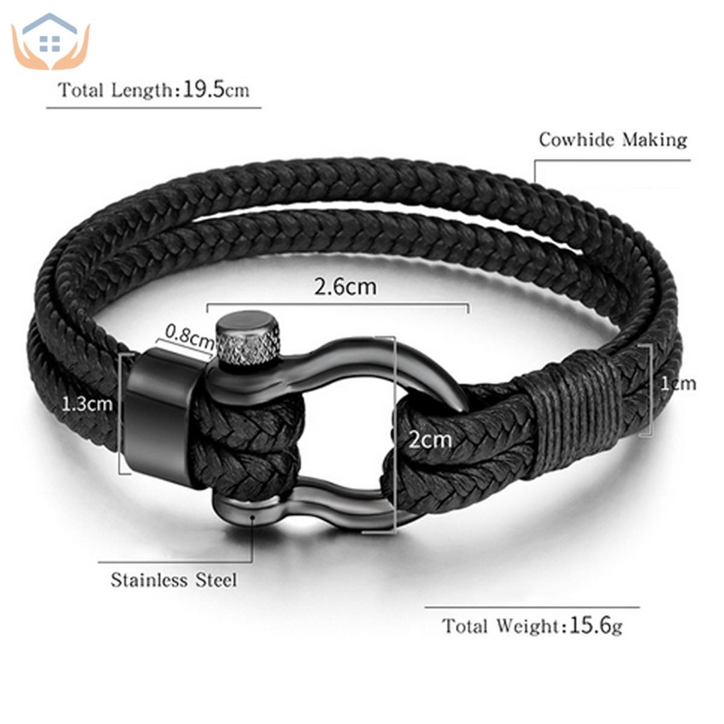 Vòng Tay Bện Dây Thừng Chống Thấm Nước Với Khóa Inox Mã Số1843