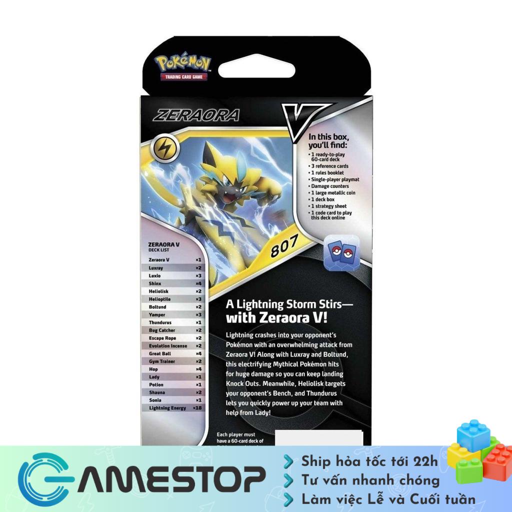 Thẻ bài Pokemon TCG Battle Deck Zeraora V phiên bản tiếng Anh POKTCGUSTH21