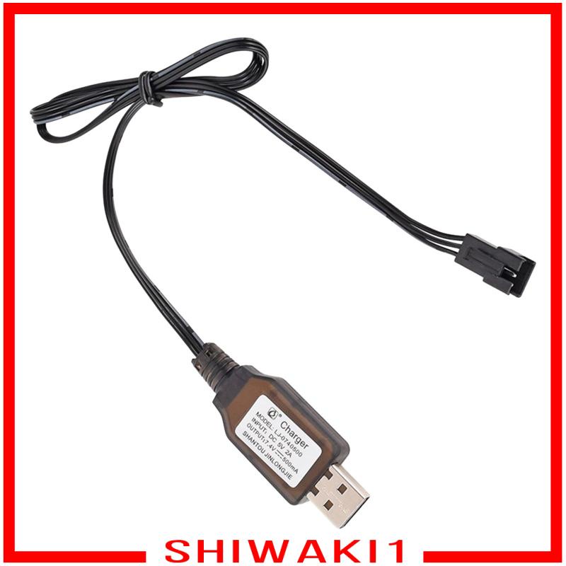 Cáp Sạc usb 7.4v 3 pin Có Đèn led Thông Dụng Cho Xe Hơi Xe Tải Đồ Chơi Điều Khiển Từ Xa
