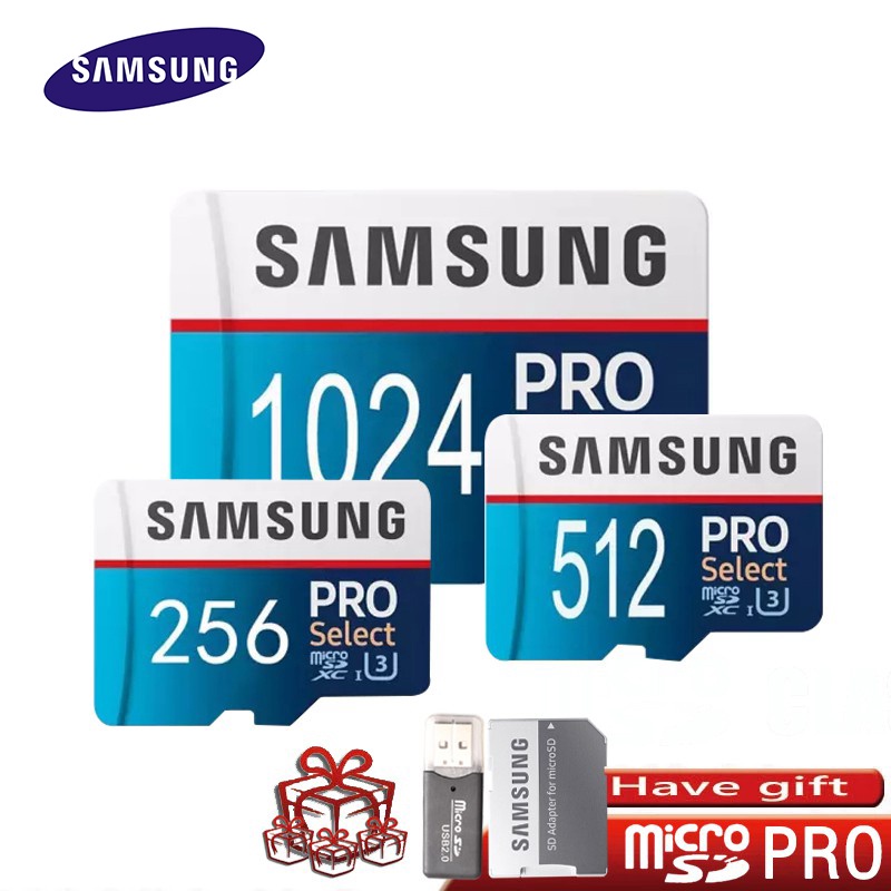 Thẻ Nhớ Samsung Micro sd TF 1TB 512GB 256GB 128GB Class 10 Tốc Độ Cao