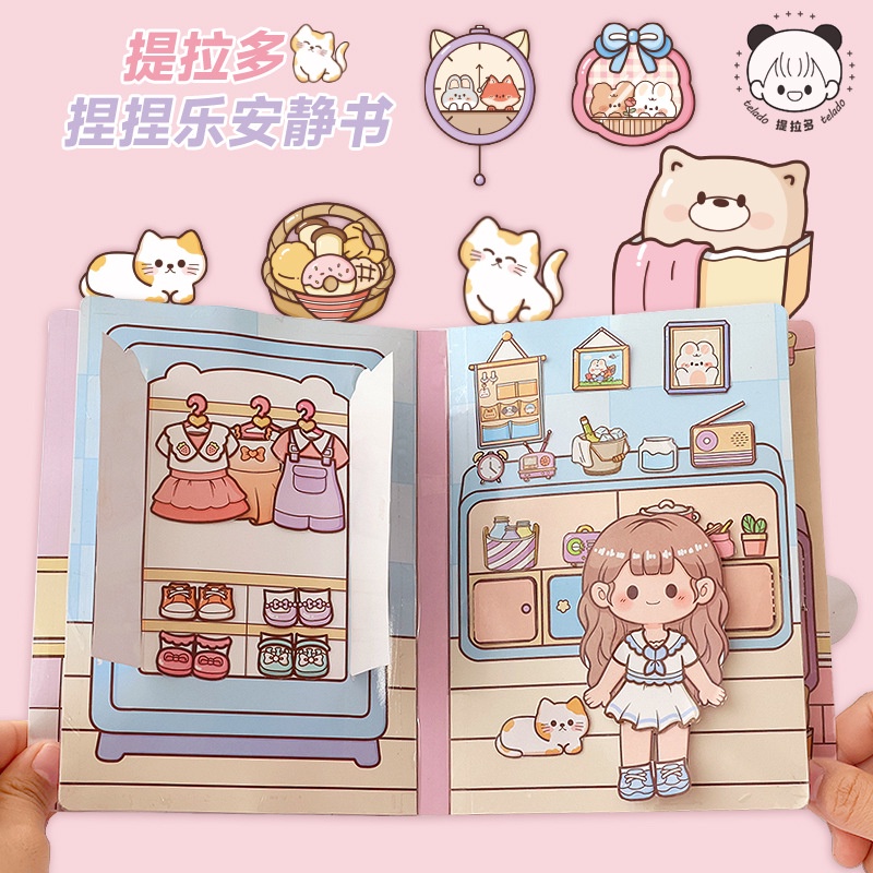 Tirado sticker Dán Trang Trí Sổ Tay Ba Chiều Dễ Thương ngôi nhà bằng giấy đồ chơi giấy kuromi đồ chơ