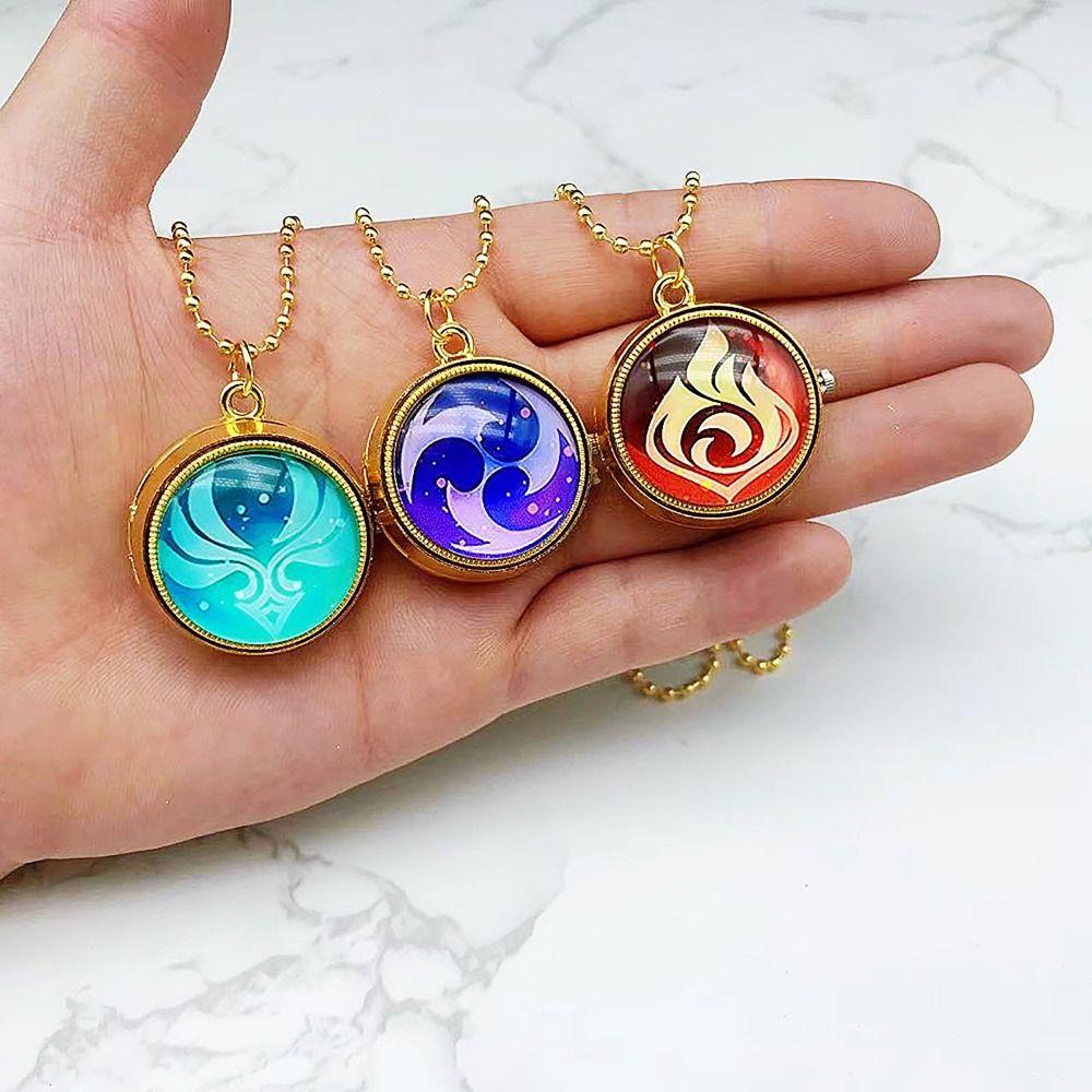 Luol Vòng cổ Mặt Đồng Hồ Quả Quýt Hình anime merchandise Dạng Vỏ Sò Nhỏ Gọn Cho Trẻ Em