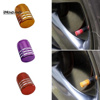 MONDANDI Set 4 Nắp Van Bánh Xe Bằng Nhôm Chống Bụi Bẩn Tiện Dụng Ốp