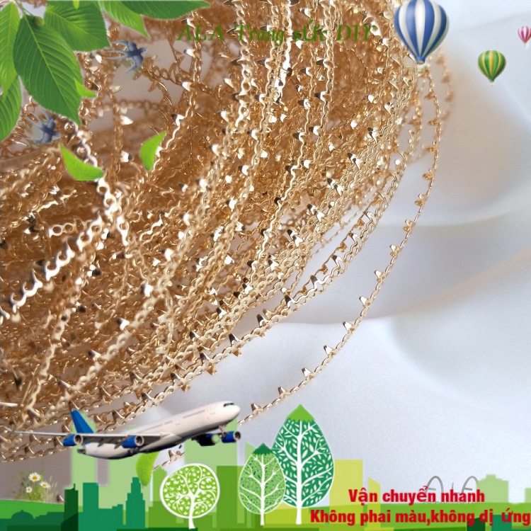 💖Trang sức DIY phụ kiện💖Cuộn Dây Mạ Vàng 14k Dùng Làm Đồ Trang Sức Thủ Công DIY[Dây mạ vàng/Vòng tay/Vòng cổ/Dây chuyền]