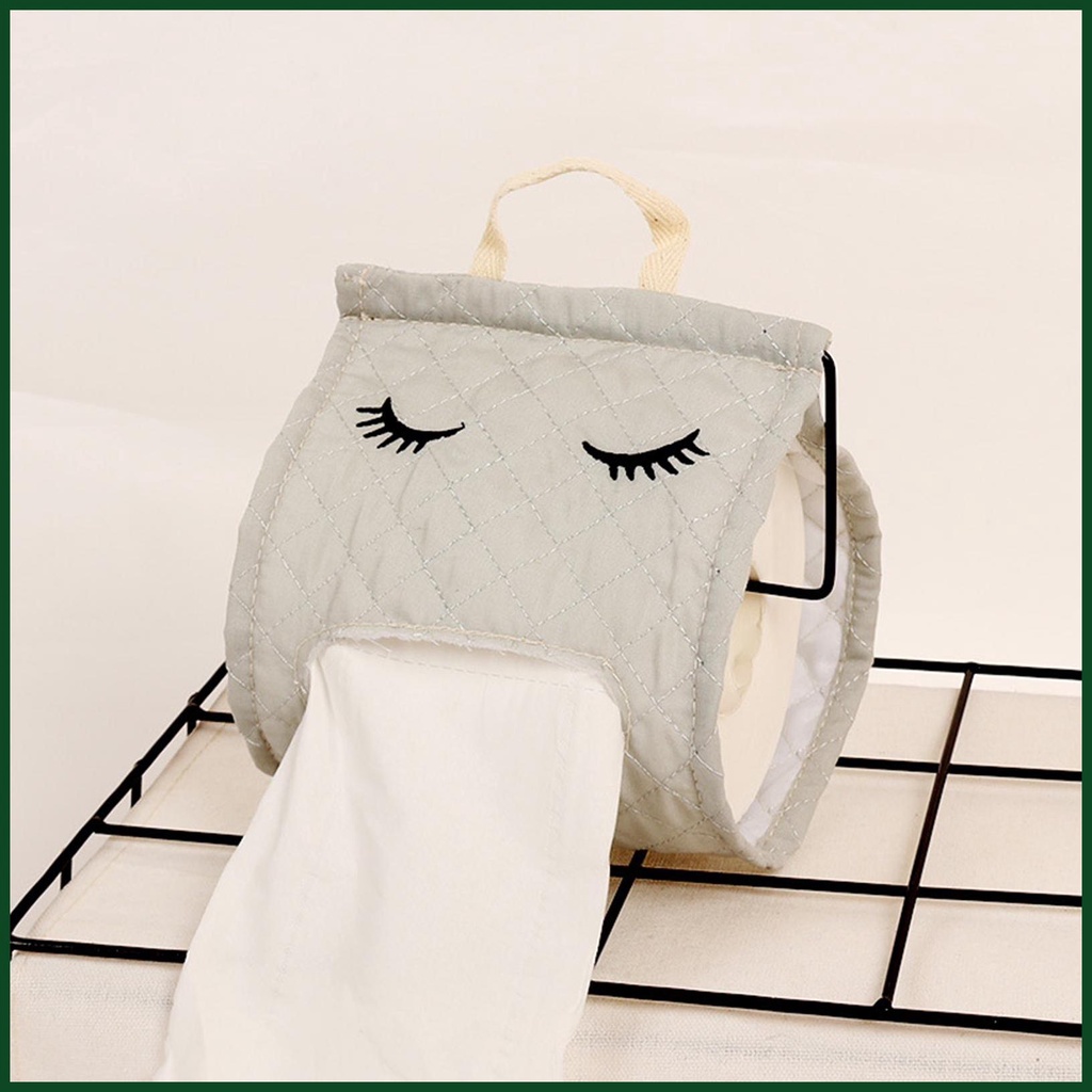 Hộp Đựng Cuộn Giấy Vệ Sinh Bằng cotton Hình Lông Mi Dễ Thương