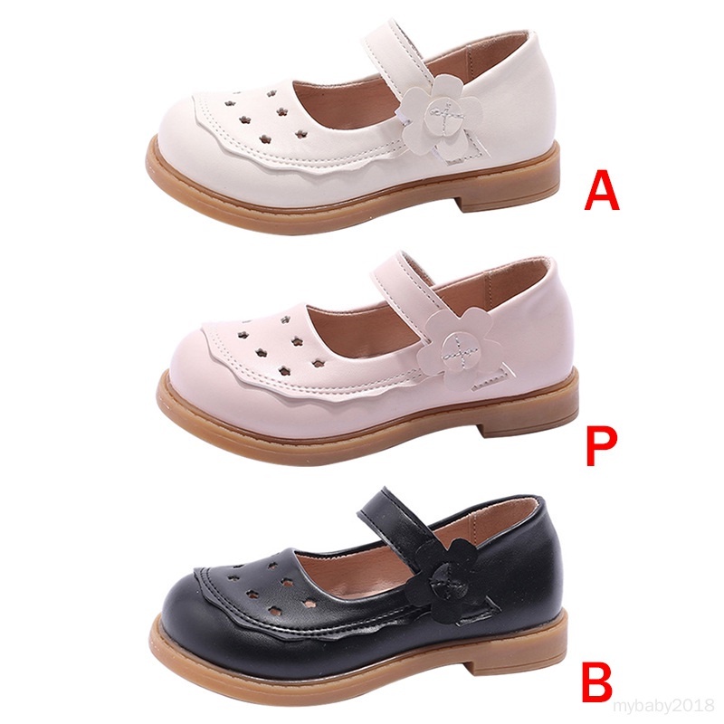 Giày Da Đế Mềm Chống Trượt Cho Bé Gái