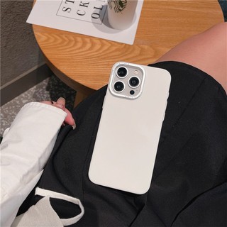 Tương Thích Cho Apple iPhone 13 Pro Max Kim Loại Bền Lỗ Lớn Khung Ống Kính Cảm Giác Da PC Vỏ Bảo Vệ Mặt Sau Vỏ