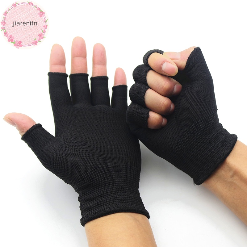 Găng Tay Len Hở Ngón Thời Trang Cho Nam Nữ